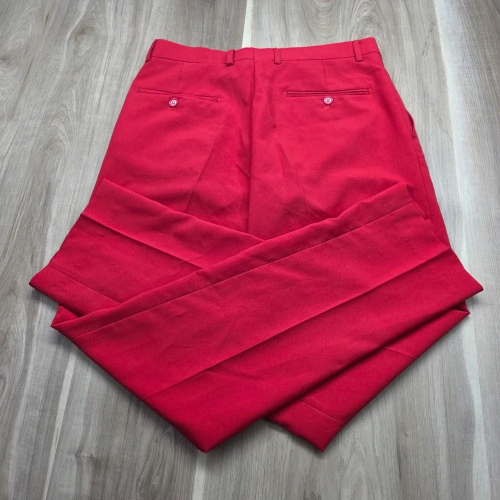 OppoSuits Red Dress Pants Mens US 40 Slim Fit Flat Front‎ Suit Trousers Holiday